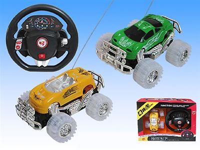 Stone steering wheel remote control car with light sound