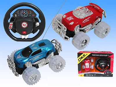 Stone steering wheel remote control car with light sound