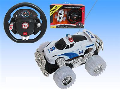 Stone steering wheel remote control car with light sound