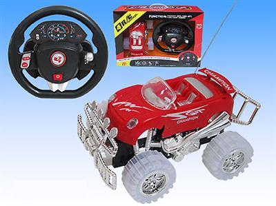 Stone steering wheel remote control car with light sound