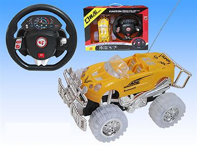 Stone steering wheel remote control car with light sound