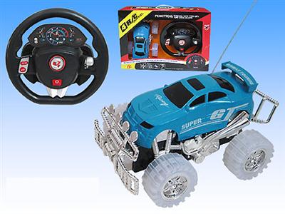 Stone steering wheel remote control car with light sound