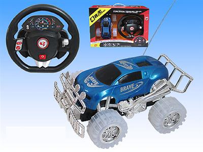 Stone steering wheel remote control car with light sound