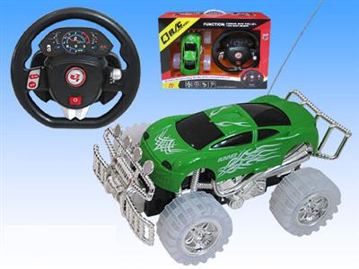 Stone steering wheel remote control car with light sound