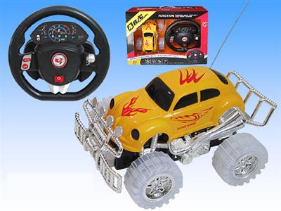 Stone steering wheel remote control car with light sound