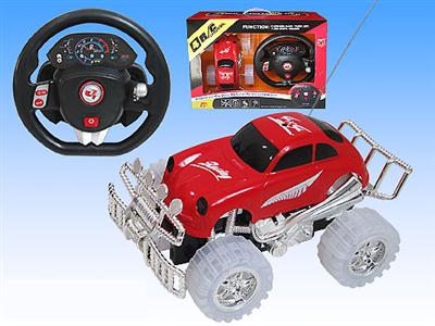 Stone steering wheel remote control car with light sound