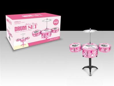 Pink semi-solid color drums