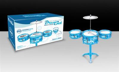 Blue solid color drums