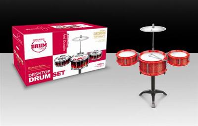 Red semi-solid color drums