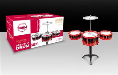 Red semi-solid color drums