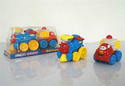 Pull cartoon train / car pudding