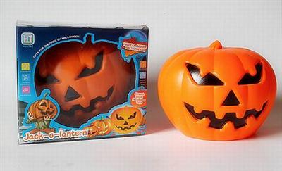 Halloween pumpkin ghost light music electric universal headlights