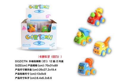 Inertia cartoon car