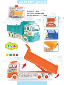 Sliding container construction vehicles