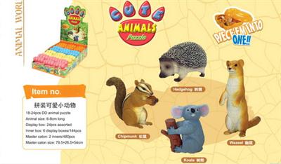 Assembled cute little animals