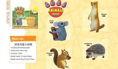 Assembled cute little animals