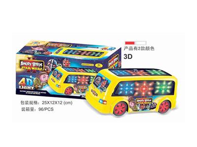 3D电动音乐愤怒小鸟巴士车