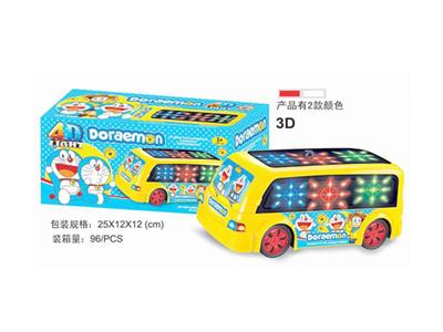 3D电动音乐机器猫巴士车
