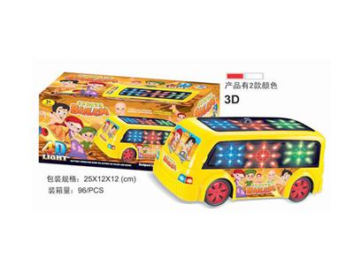 3D电动音乐印度小子巴士车