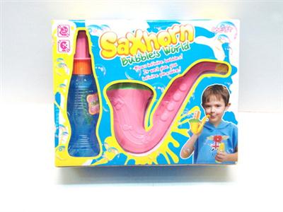 Saxophone three nozzles blowing bubbles