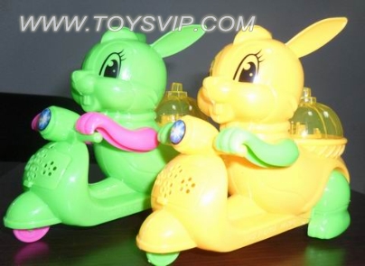 Pull the light can be mounted motorized rabbit candy
