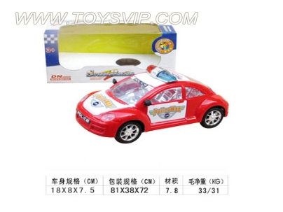 Electric car with light and music