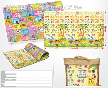 Letters measuring height / Animal 123 double-sided pattern mats