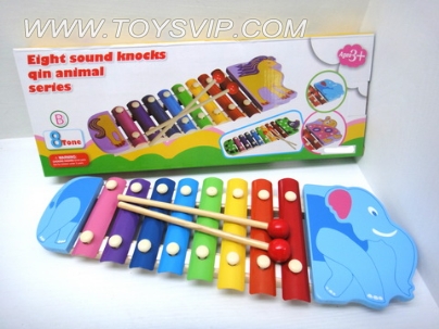 8 sound knock piano wooden elephant