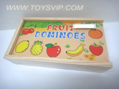 Wooden fruit domino