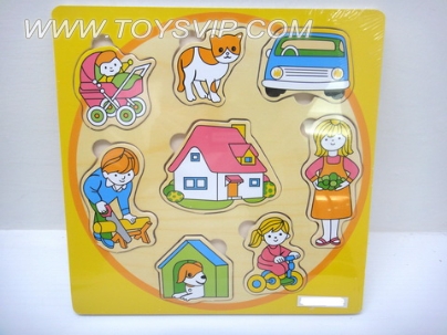 Wooden cartoon puzzle