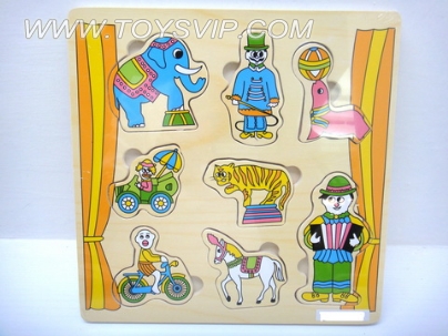 Wooden cartoon puzzle