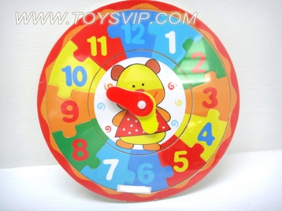Wooden Bear Clock Puzzle