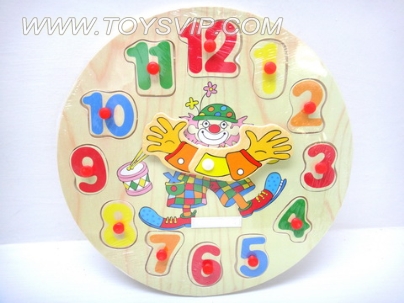 Wooden Clown Clock Puzzle
