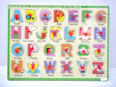 Wooden Alphabet puzzle gripper