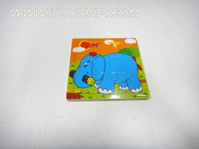 Wooden elephant puzzle