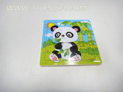 Wooden panda puzzle
