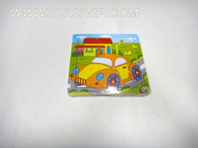 Wooden car puzzle