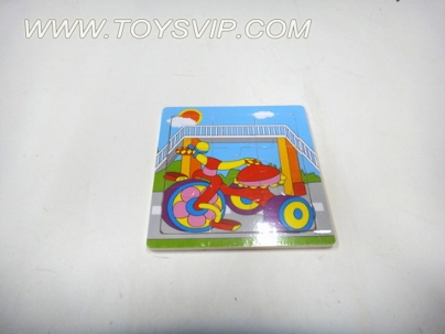 Wooden puzzles bike