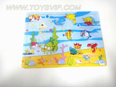 Wooden puzzles underwater world