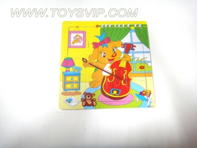 Wooden cartoon elephant puzzle