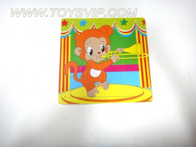 Wooden cartoon monkey puzzle
