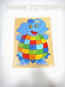Wooden elephant alphabet puzzle