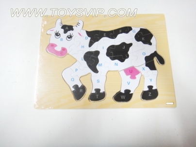 Cows wooden alphabet puzzle