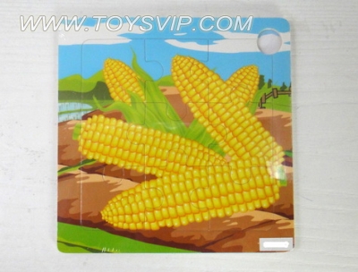 9 wooden puzzle corn patch