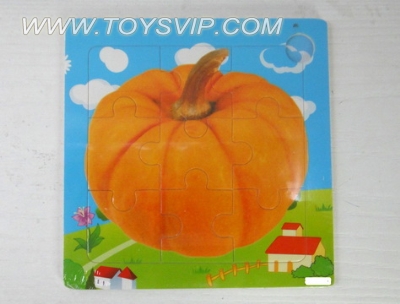 9 wooden puzzle pumpkin patch