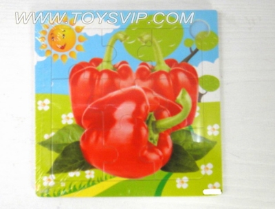 9 patch peppers wooden puzzle