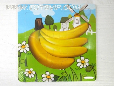 9 patch banana wooden puzzle