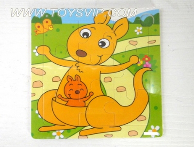 9 patch Kangaroo wooden puzzle