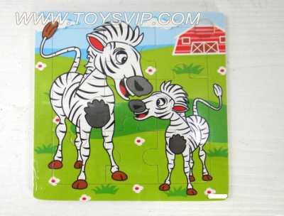 9 patch zebra wooden puzzle