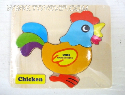 Wooden puzzles cock